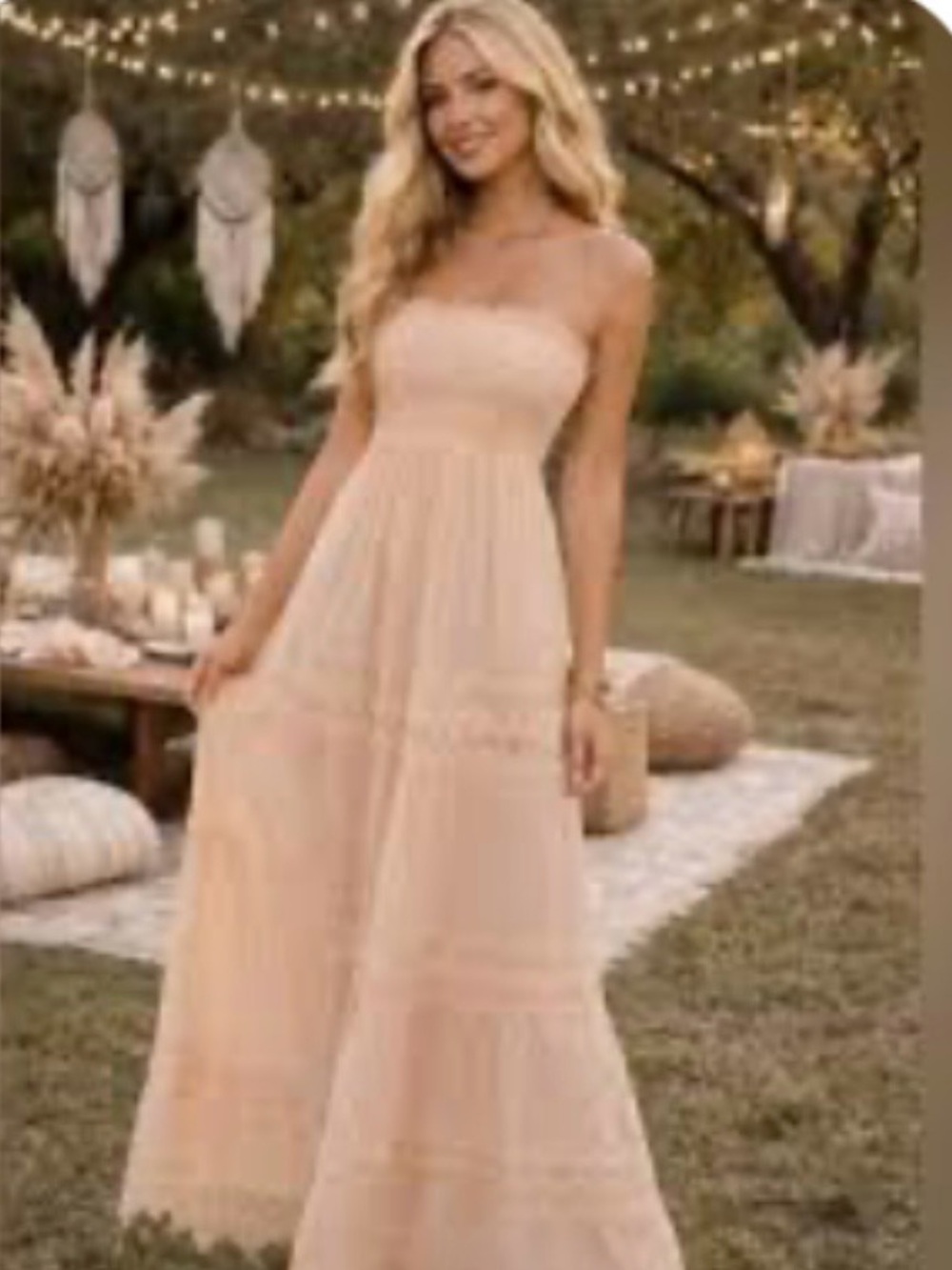 INA PEACH MAXI SUNDRESS